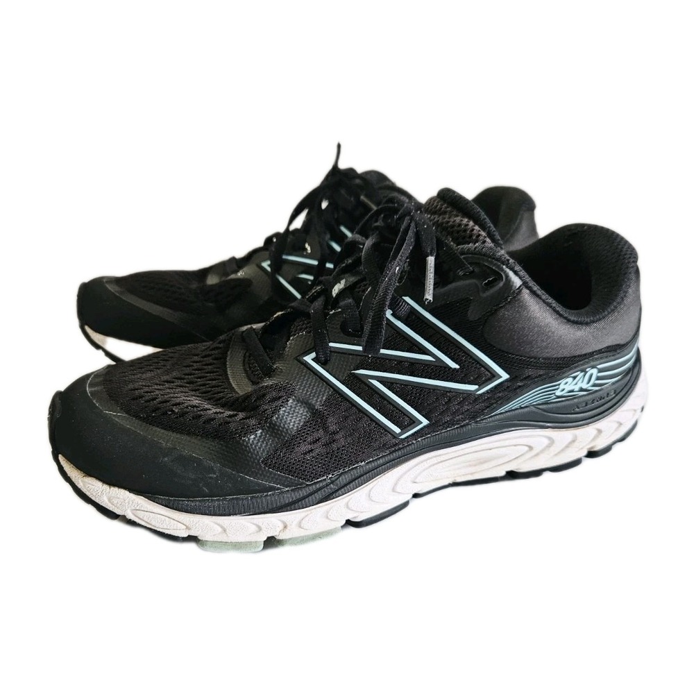 New Balance Womens 840V5 Running Shoes Size 10.5 D Black Blue Mesh W840BM5